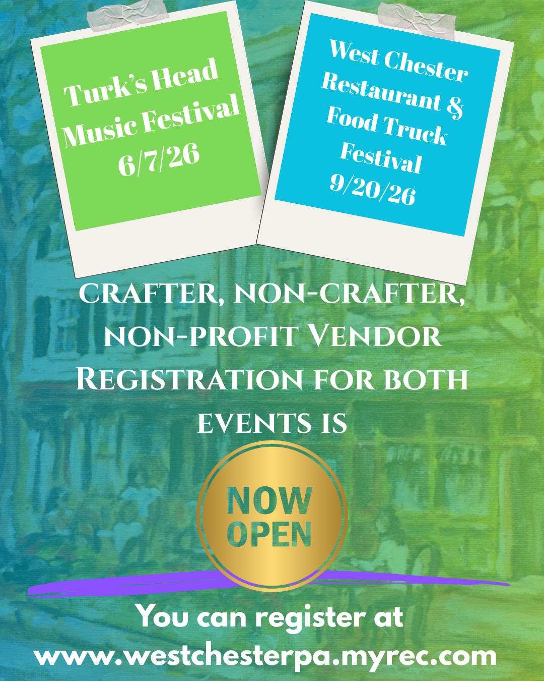 Vender Registration Open now