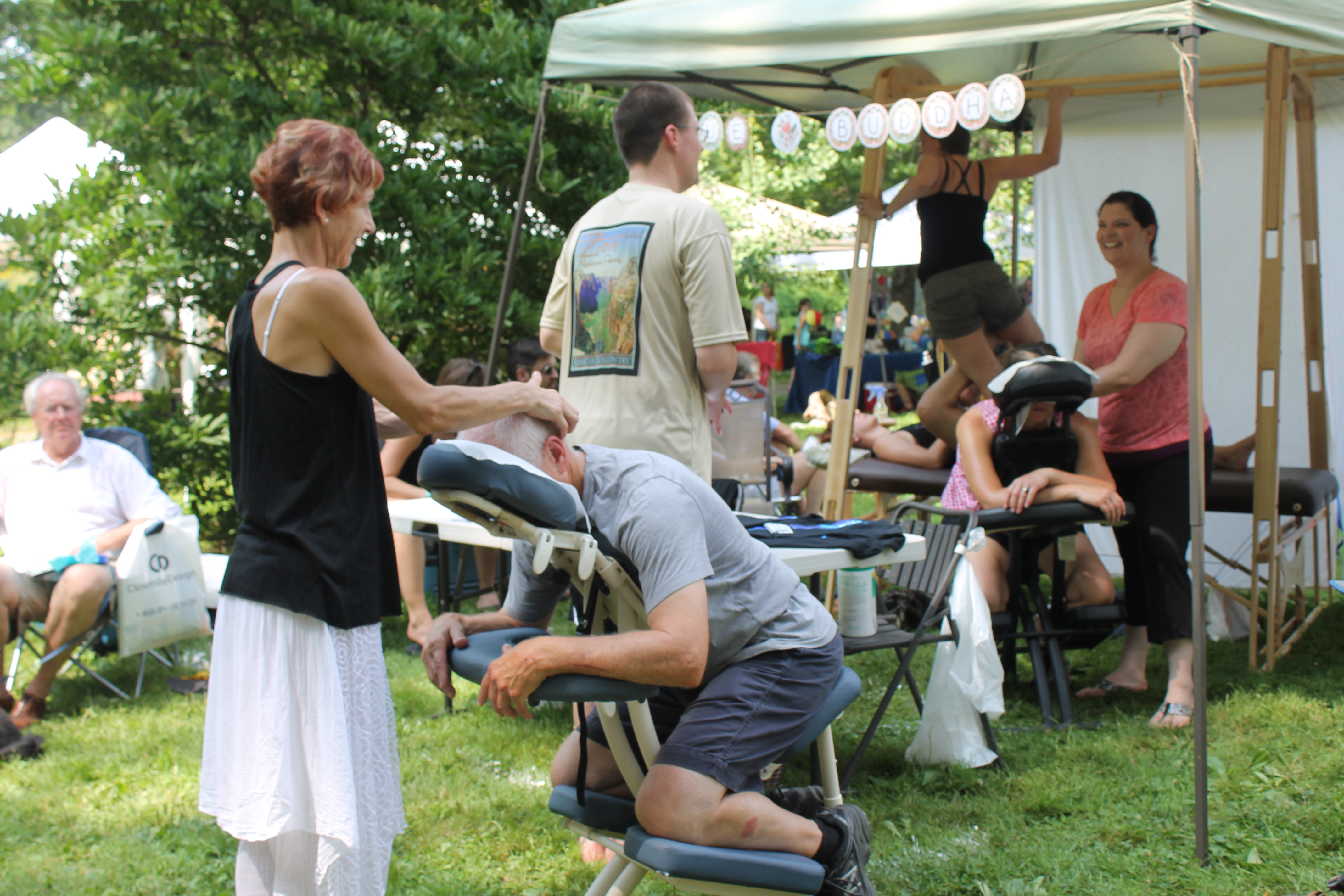 Person getting massage